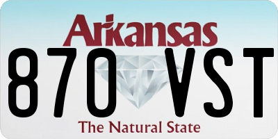 AR license plate 870VST