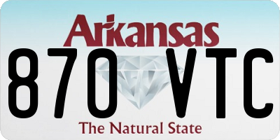 AR license plate 870VTC
