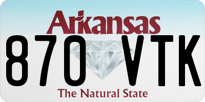 AR license plate 870VTK