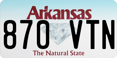AR license plate 870VTN