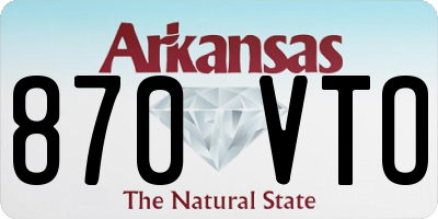 AR license plate 870VTO