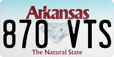 AR license plate 870VTS