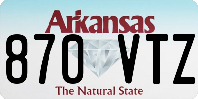 AR license plate 870VTZ