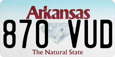 AR license plate 870VUD