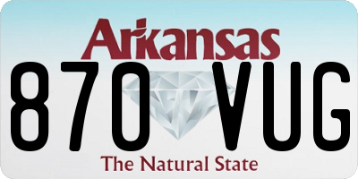 AR license plate 870VUG