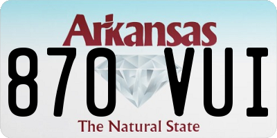 AR license plate 870VUI