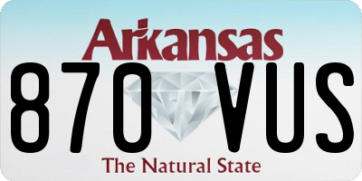 AR license plate 870VUS