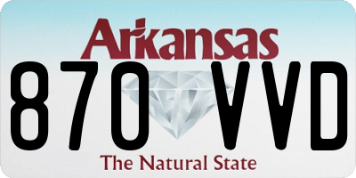 AR license plate 870VVD