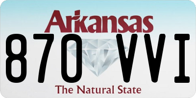 AR license plate 870VVI