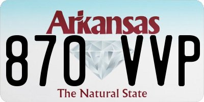 AR license plate 870VVP