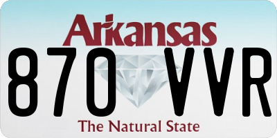 AR license plate 870VVR