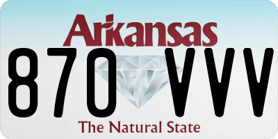 AR license plate 870VVV