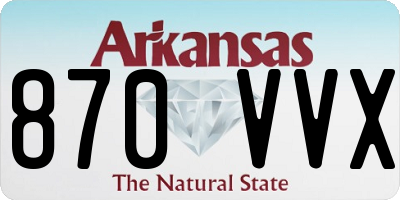 AR license plate 870VVX