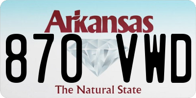 AR license plate 870VWD