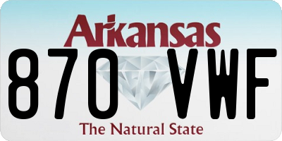AR license plate 870VWF