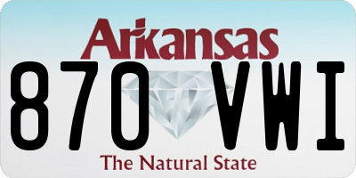 AR license plate 870VWI