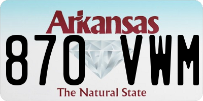 AR license plate 870VWM