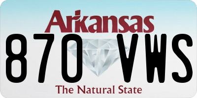 AR license plate 870VWS