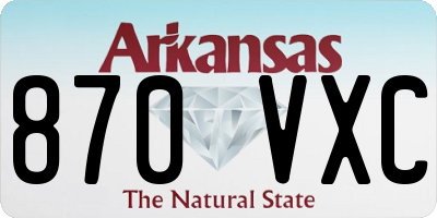 AR license plate 870VXC