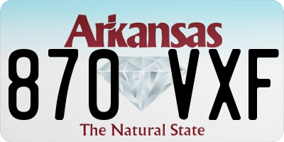AR license plate 870VXF