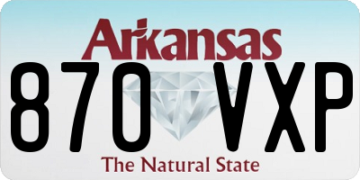 AR license plate 870VXP