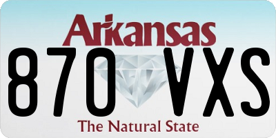 AR license plate 870VXS
