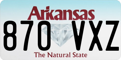 AR license plate 870VXZ
