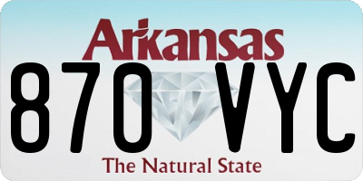 AR license plate 870VYC