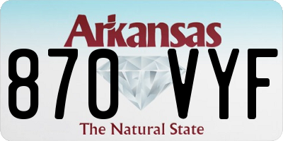 AR license plate 870VYF