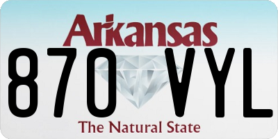 AR license plate 870VYL