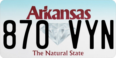 AR license plate 870VYN