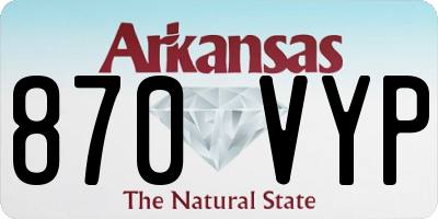 AR license plate 870VYP
