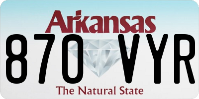 AR license plate 870VYR