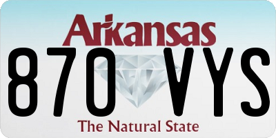 AR license plate 870VYS