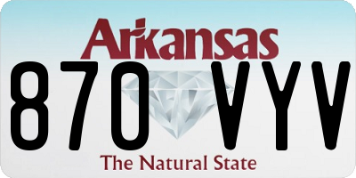 AR license plate 870VYV