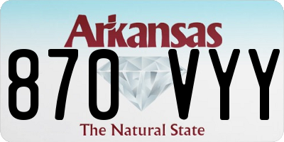 AR license plate 870VYY
