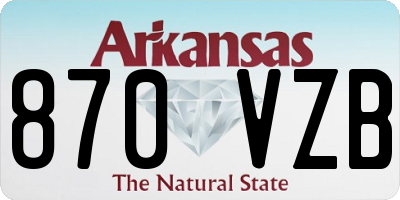 AR license plate 870VZB
