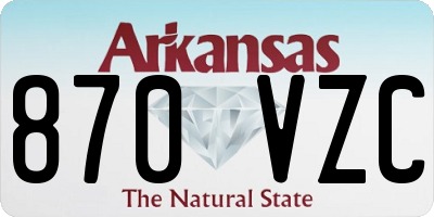 AR license plate 870VZC