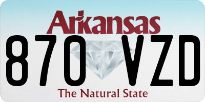 AR license plate 870VZD