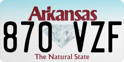 AR license plate 870VZF