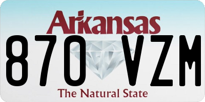 AR license plate 870VZM