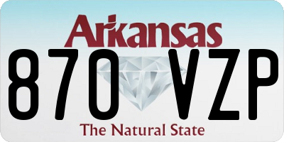 AR license plate 870VZP