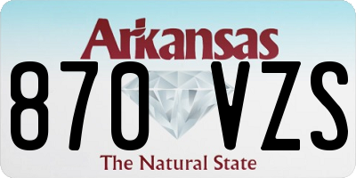 AR license plate 870VZS