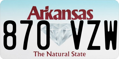 AR license plate 870VZW