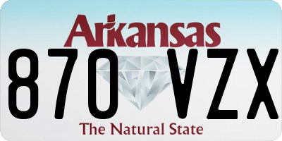 AR license plate 870VZX