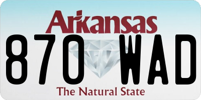 AR license plate 870WAD