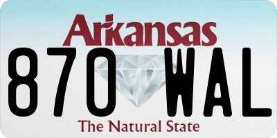 AR license plate 870WAL