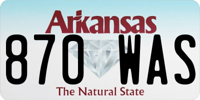 AR license plate 870WAS