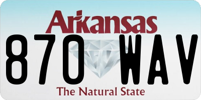 AR license plate 870WAV