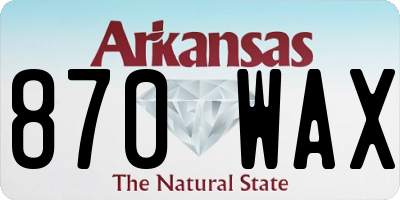 AR license plate 870WAX